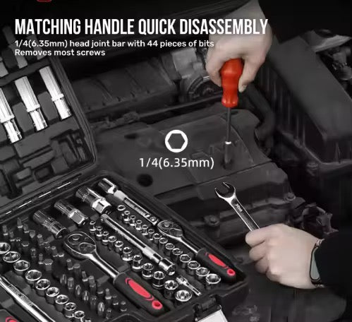 78-Piece CR-V Industrial Socket & Bit Tool Set