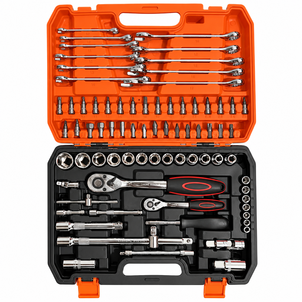 78-piece open case white background te