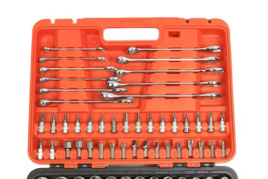 78-Piece CR-V Industrial Socket & Bit Tool Set