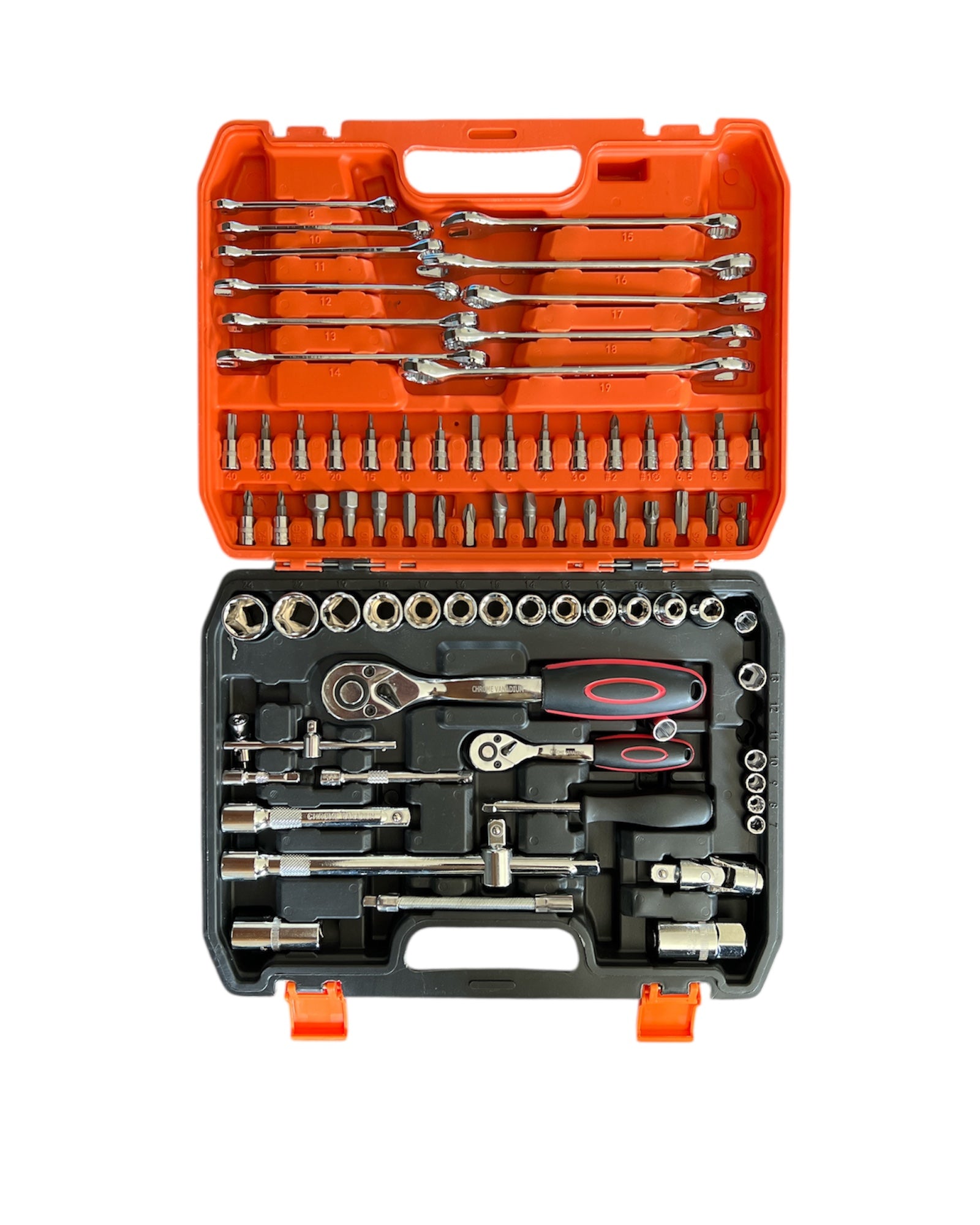 78-Piece CR-V Industrial Socket & Bit Tool Set