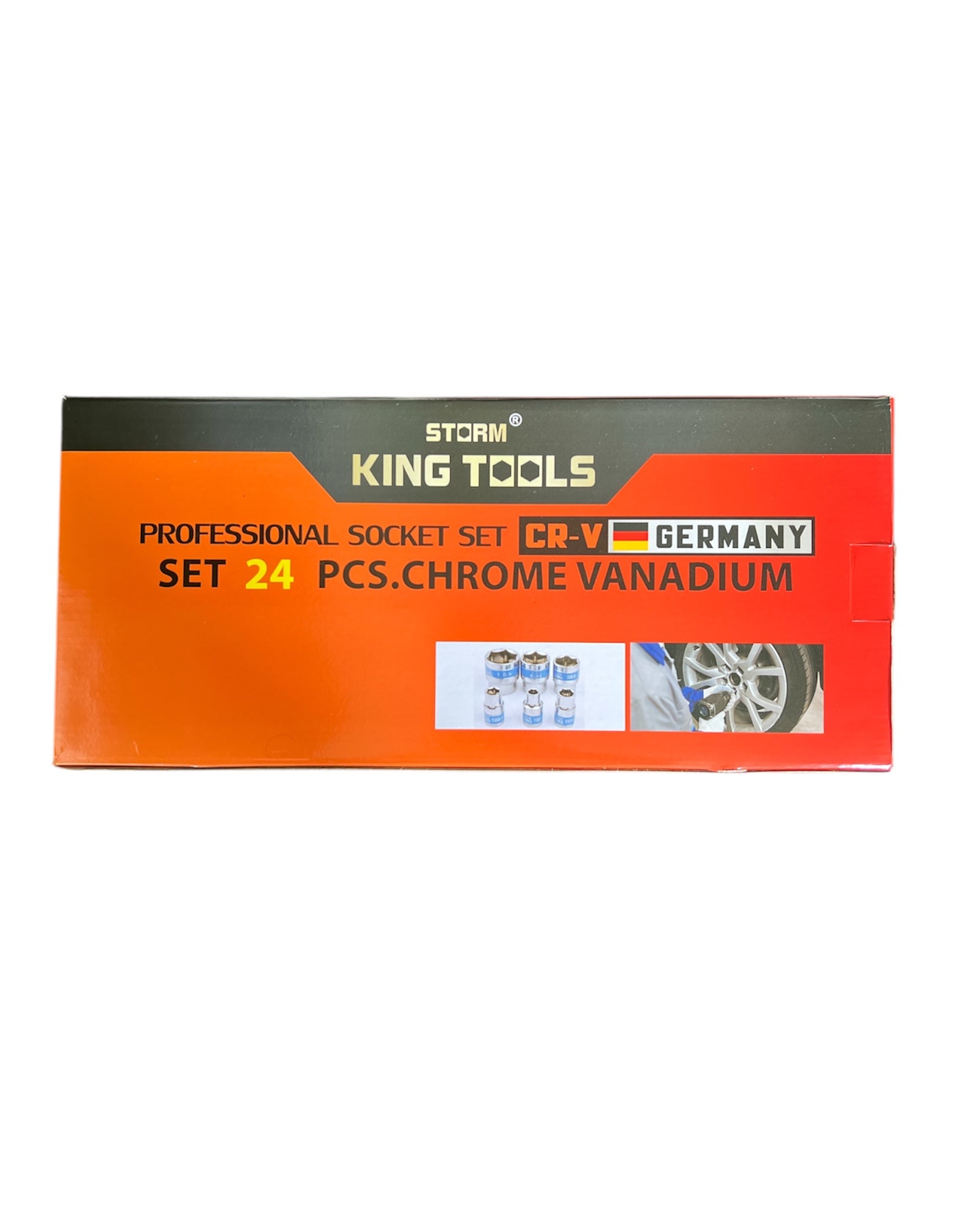 King Tools 24-Piece Chrome Vanadium Socket Set (CR-V)