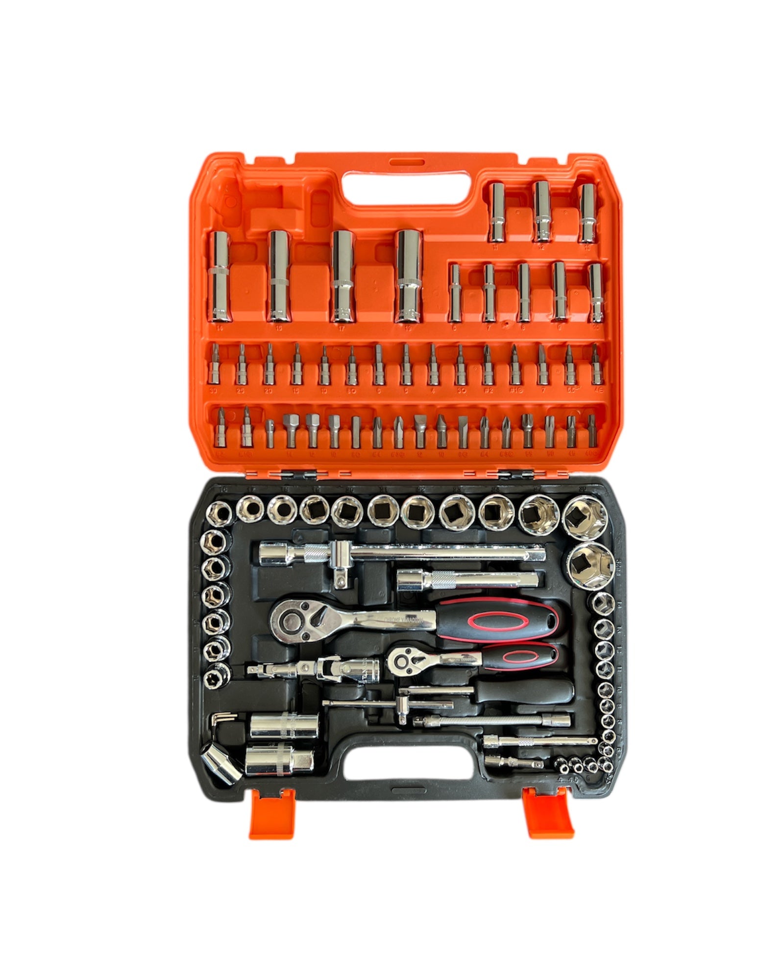 94-Piece Chrome Vanadium Socket & Bit Set – 1/4" & 1/2" Drive