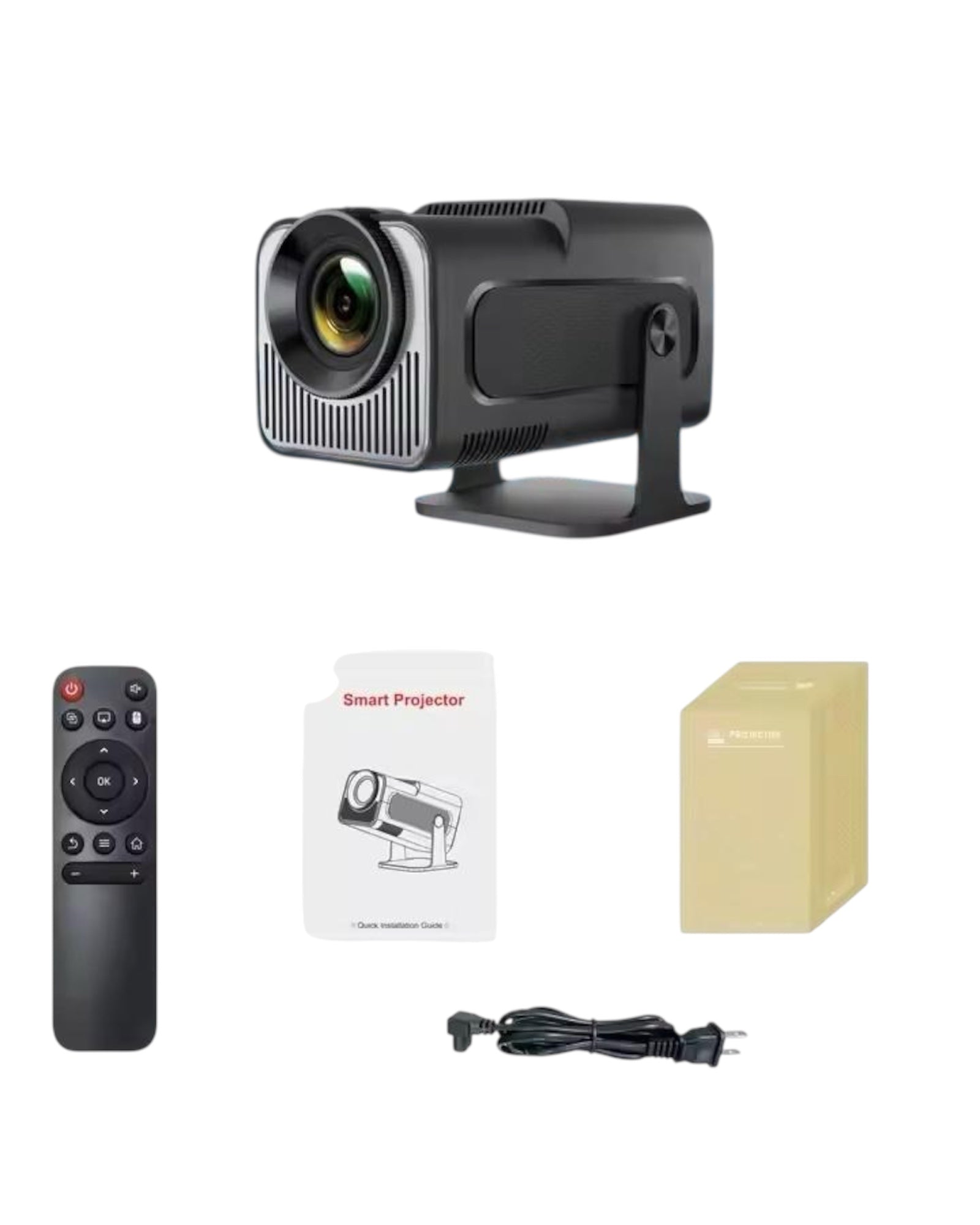 Portable Mini Smart Projector – Android 11, WiFi, 720P HD, 4K Support, Built-in Speakers