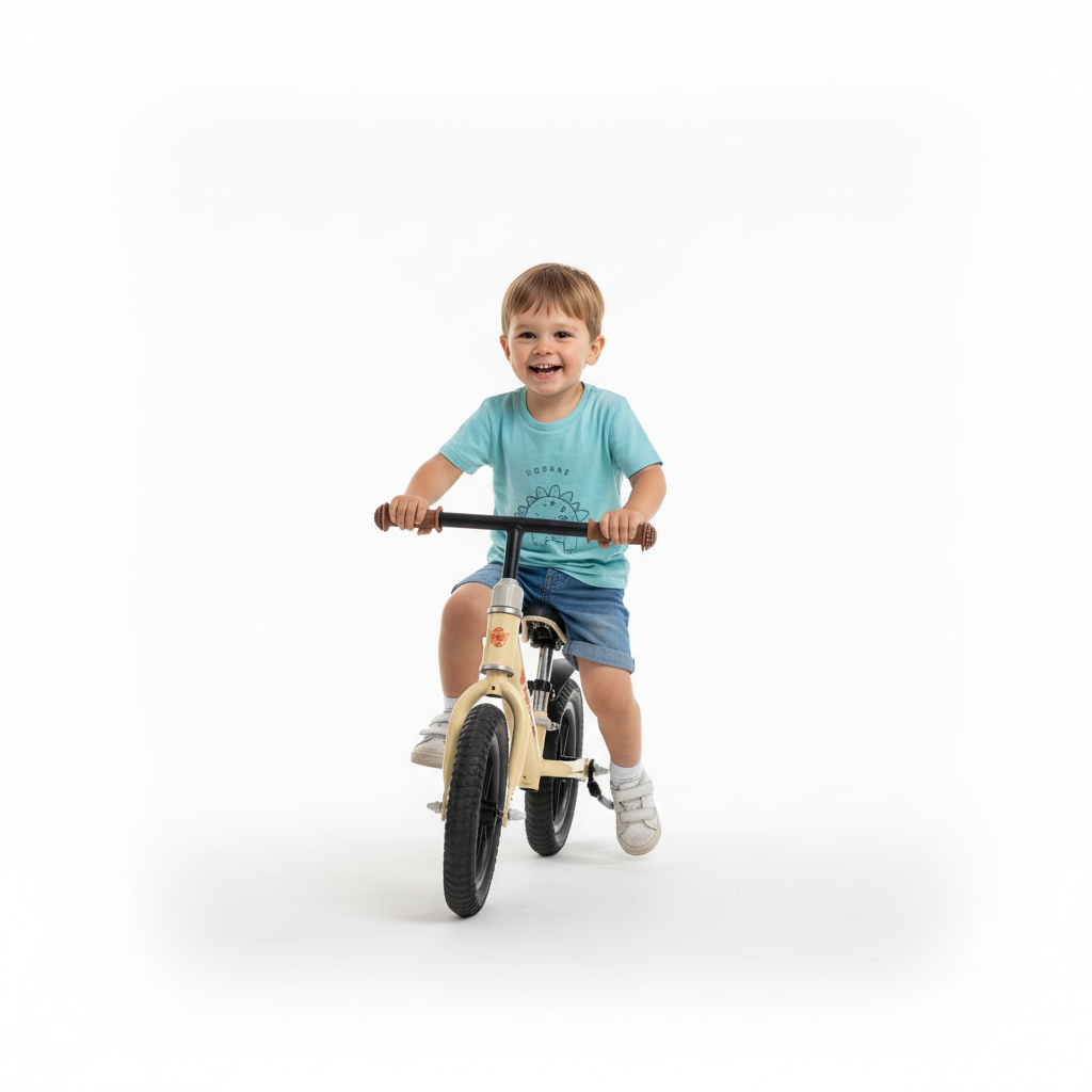 Kids Balance Bike – Rubber Wheels, No Pedals