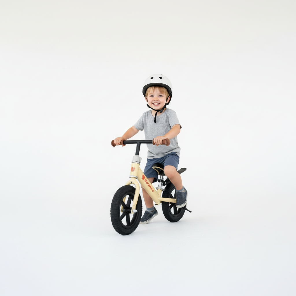 Kids Balance Bike – Rubber Wheels, No Pedals