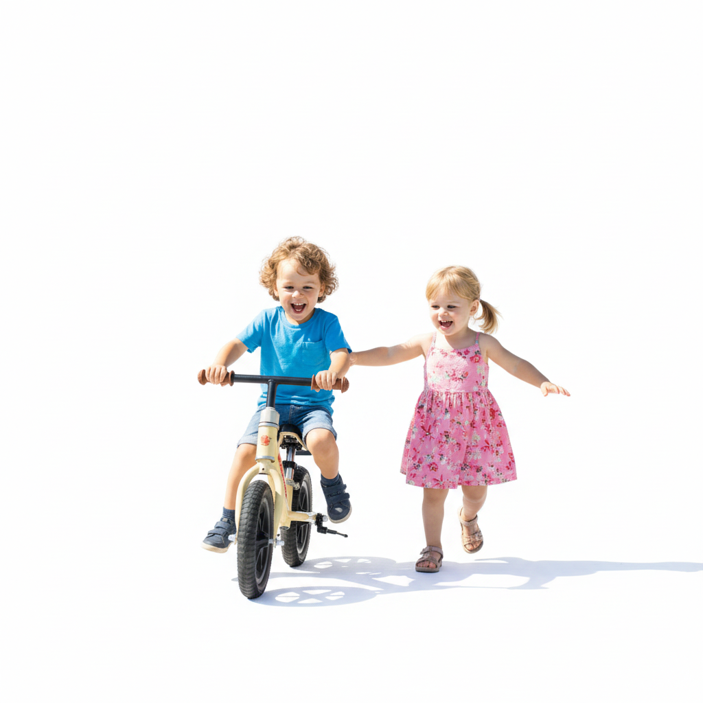 Kids Balance Bike – Rubber Wheels, No Pedals