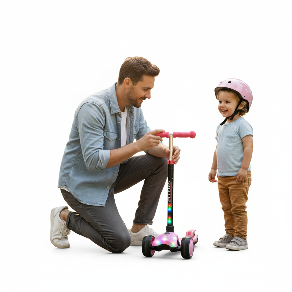 Kids 3-Wheel Scooter – Music & Flashing Lights