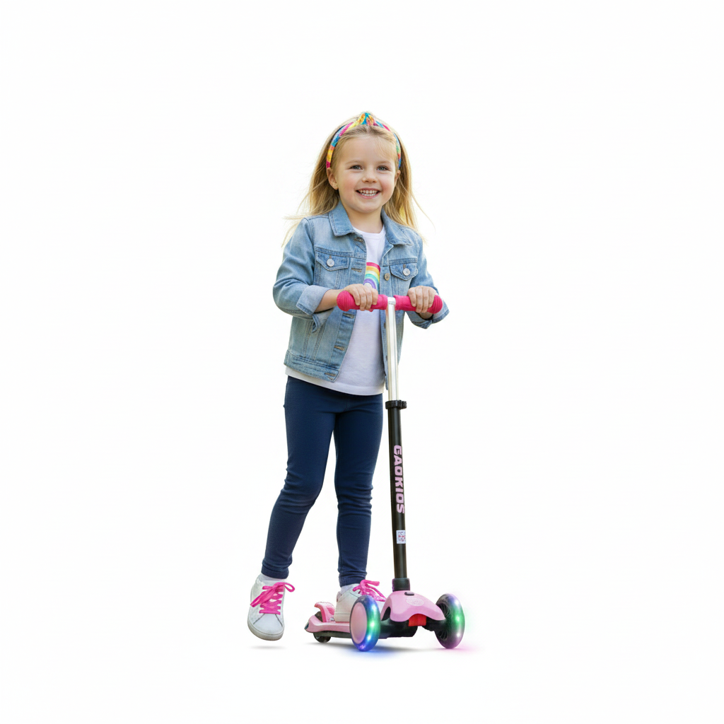 Kids 3-Wheel Scooter – Music & Flashing Lights