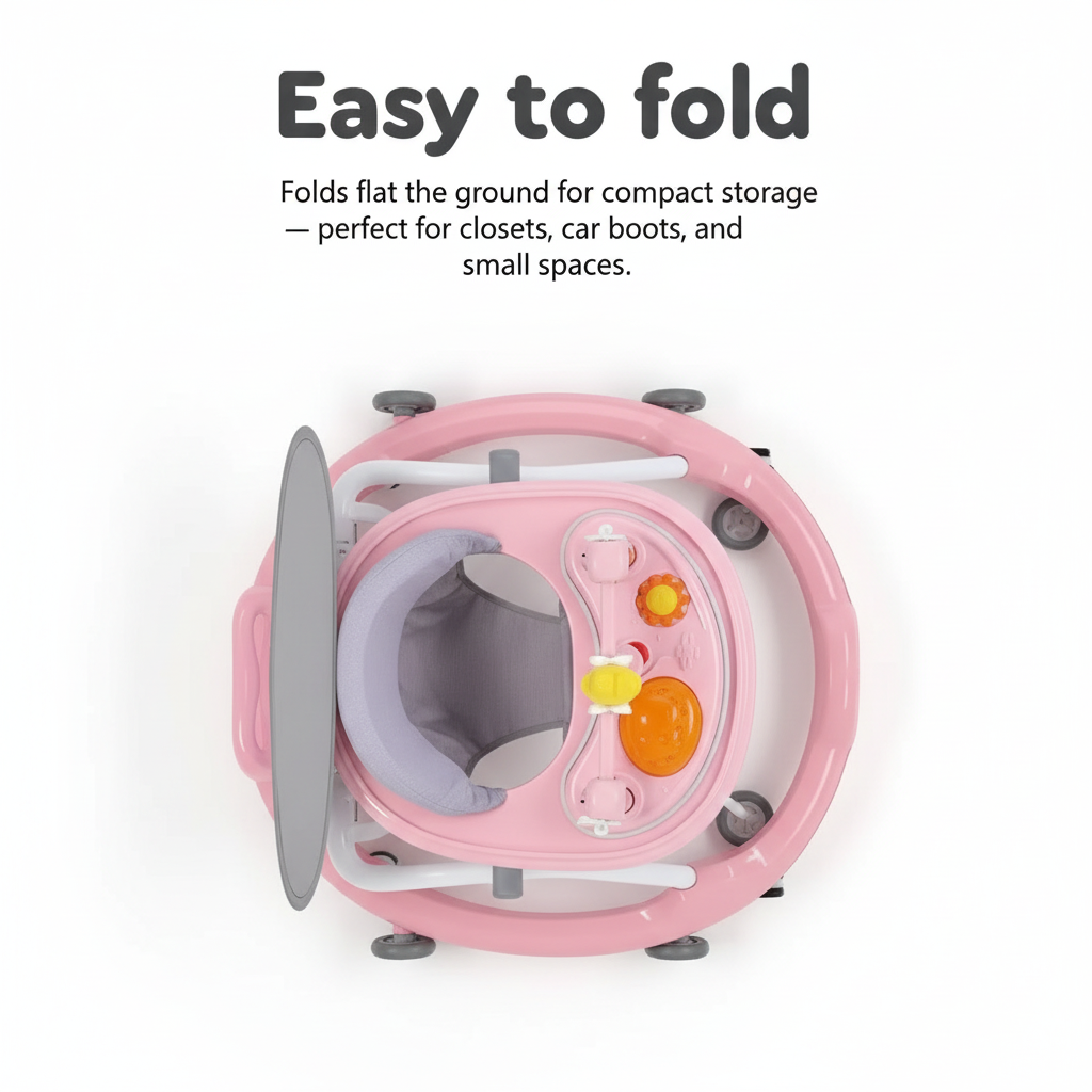 Baby Walker – Foldable, Lightweight, 0–3 Years