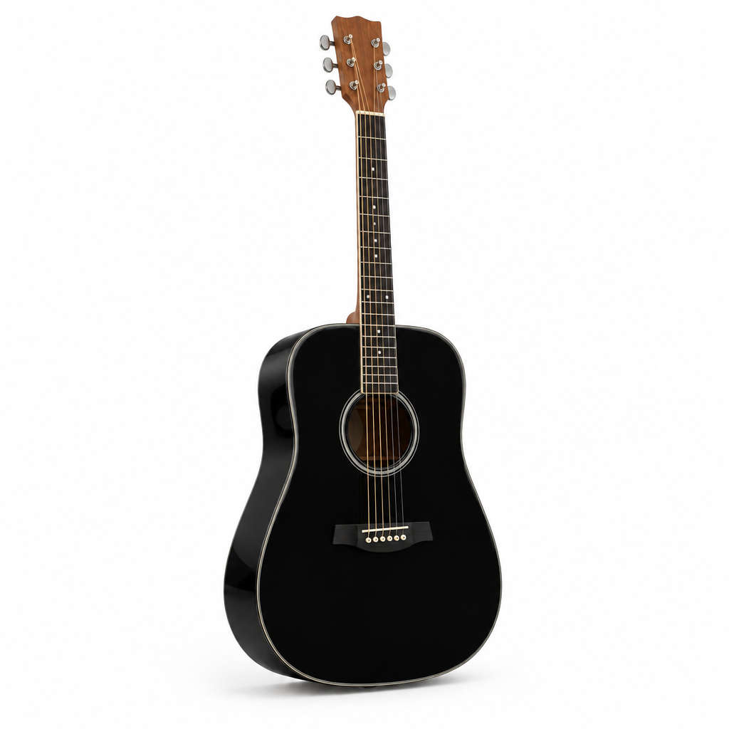 Black acoustic guitar only