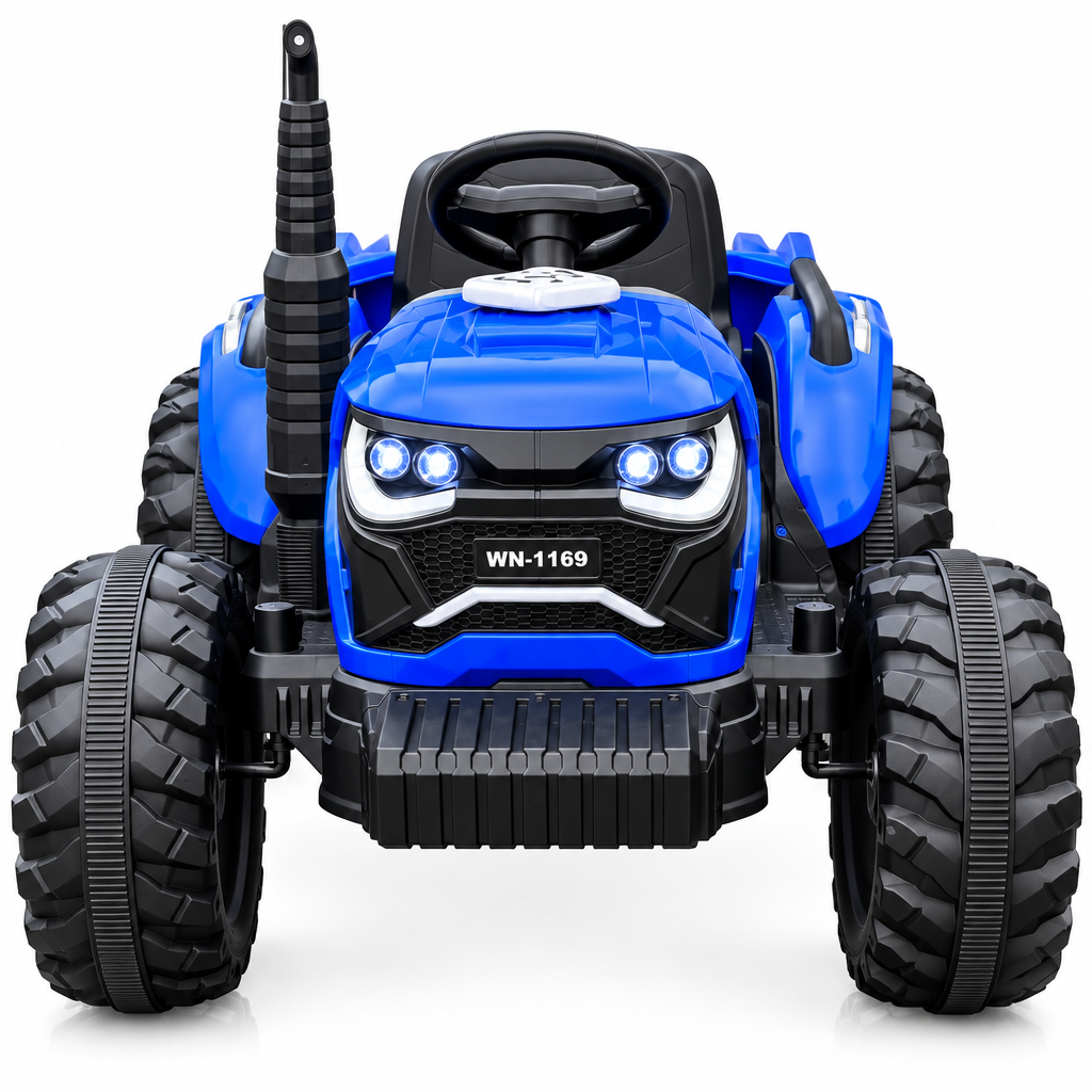 Blue Kids Tractor – White Background