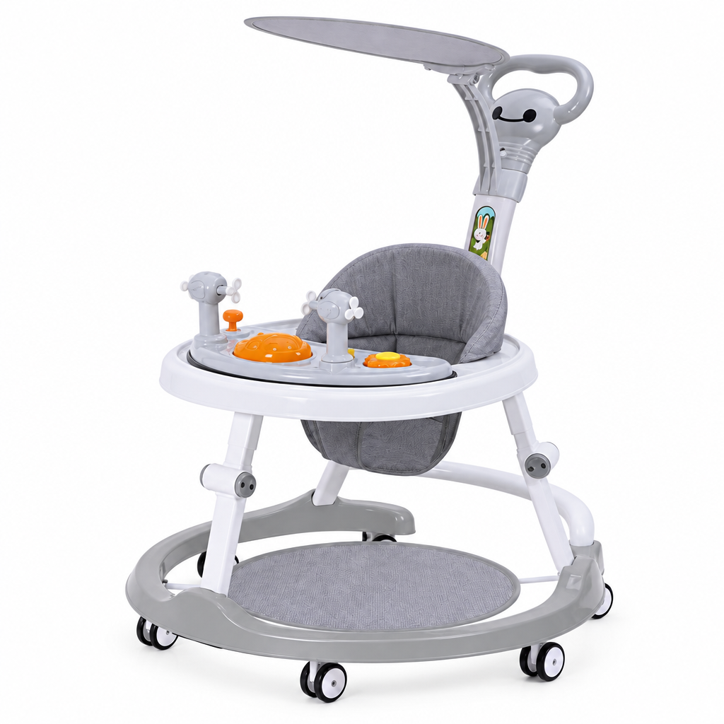 Grey baby walker without baby