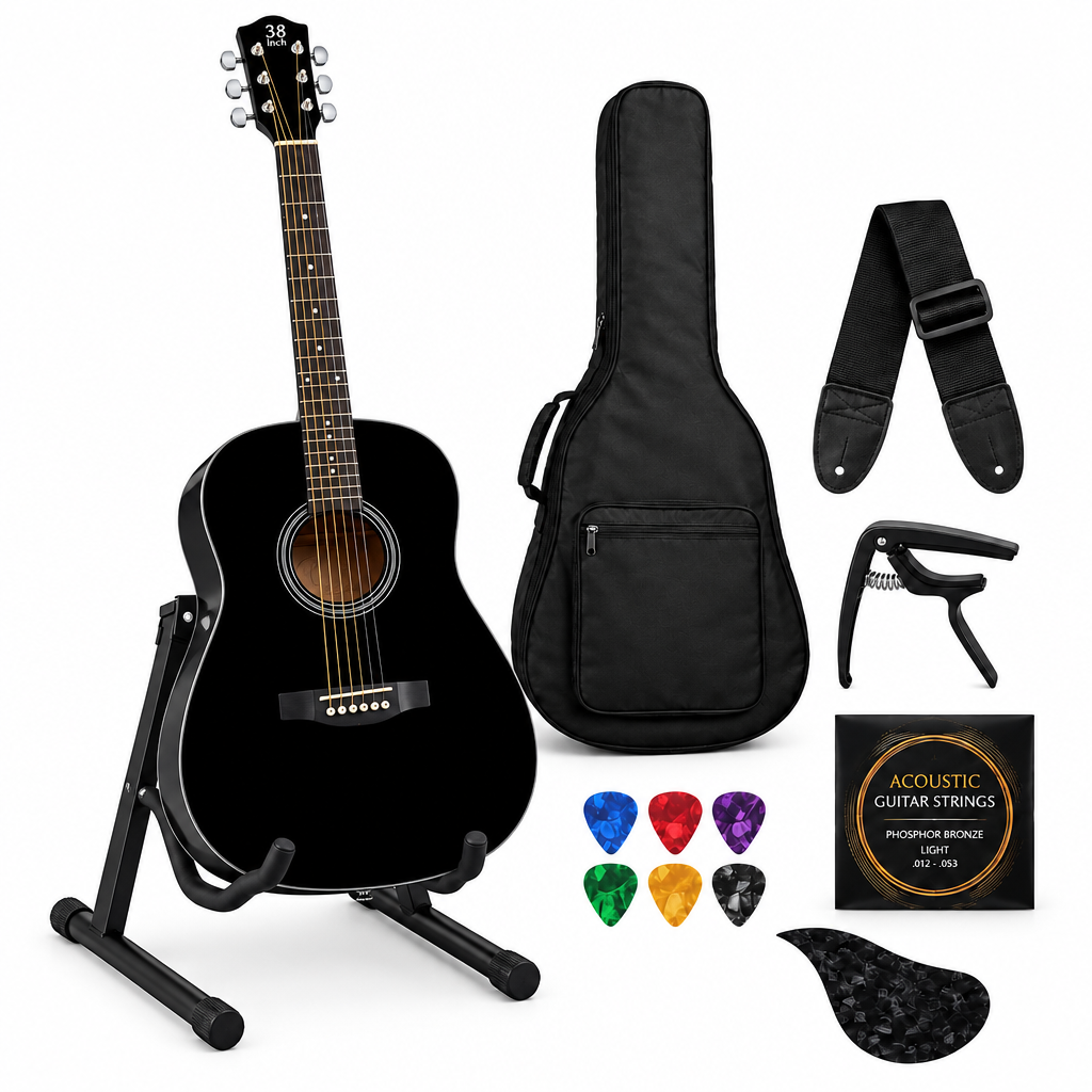 Guitar with stand and all accessories