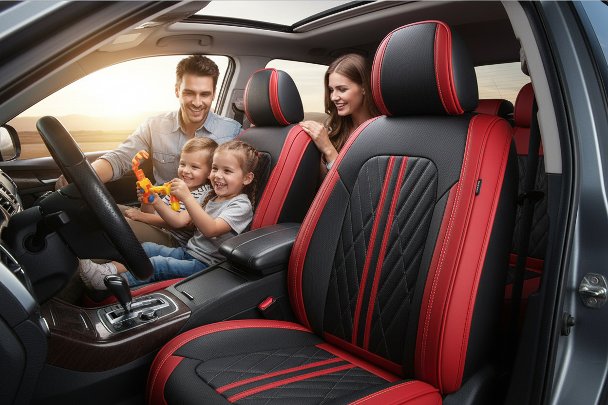 Car Seat Cover - Family in Car