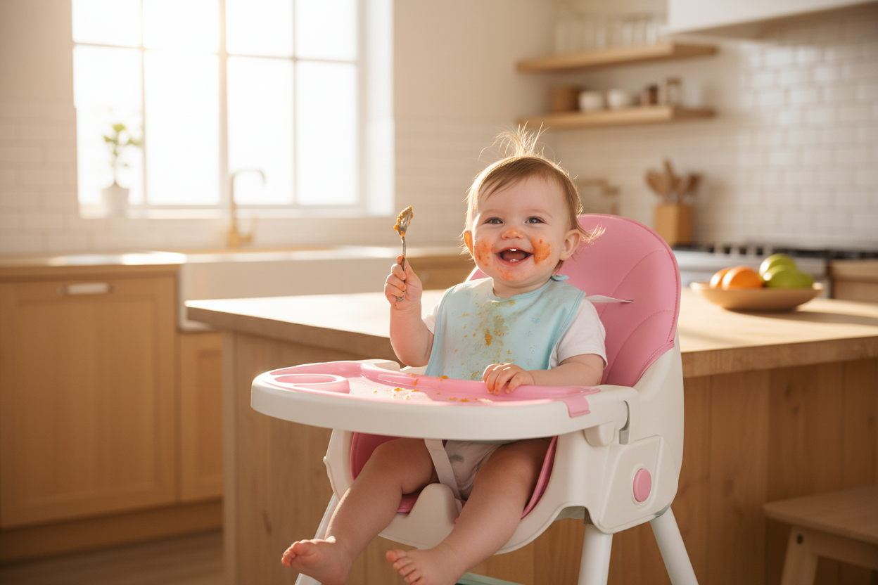 Baby High Chair Pink Baby Lifestyle
