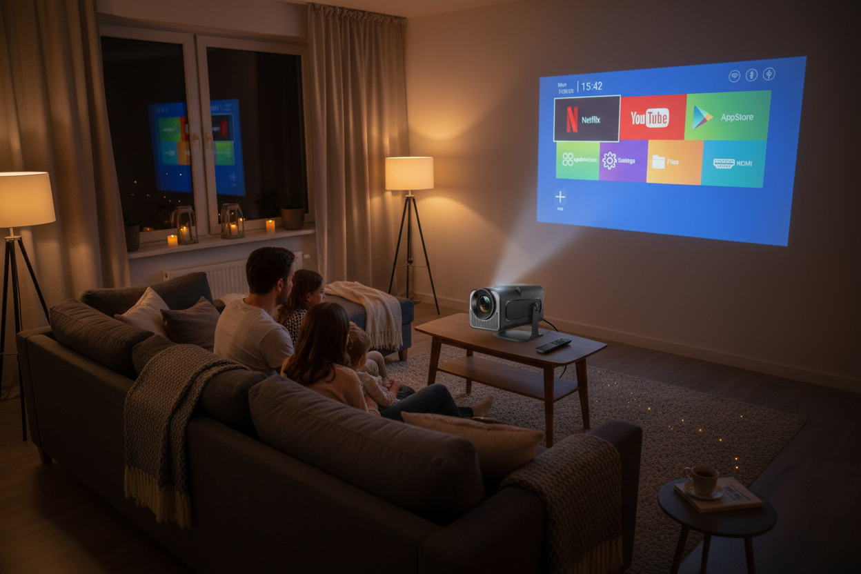 Smart Projector - Living Room Netflix YouTube