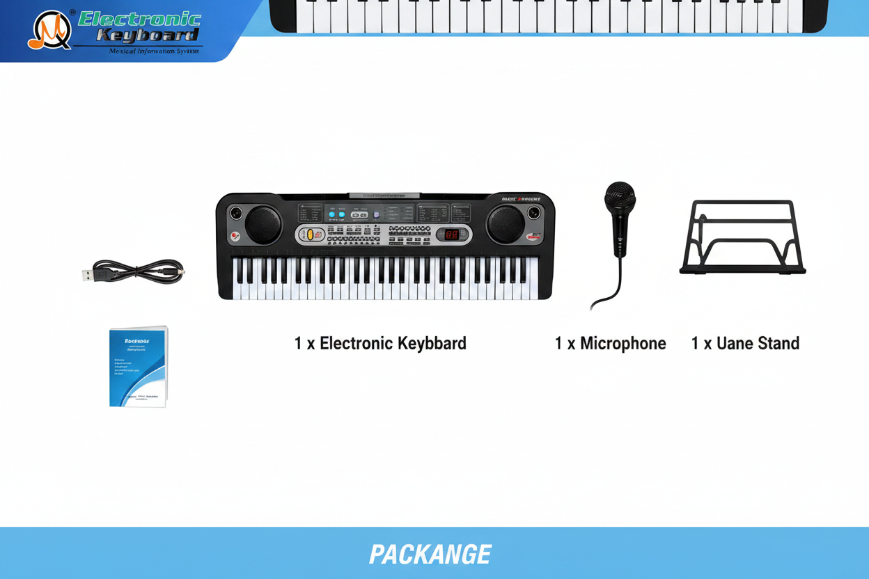 Electronic Keyboard - Package Contents with USB Cable