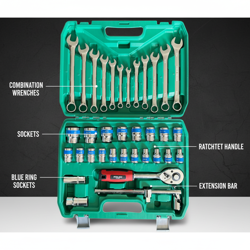 Green Tool Set - Tool Names Infographic