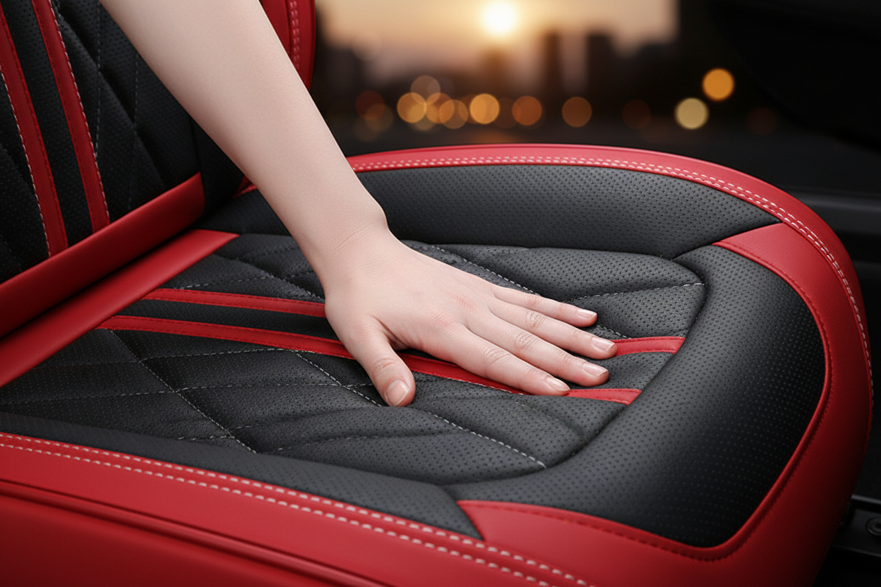 Car Seat Cover - Hand Touching Texture