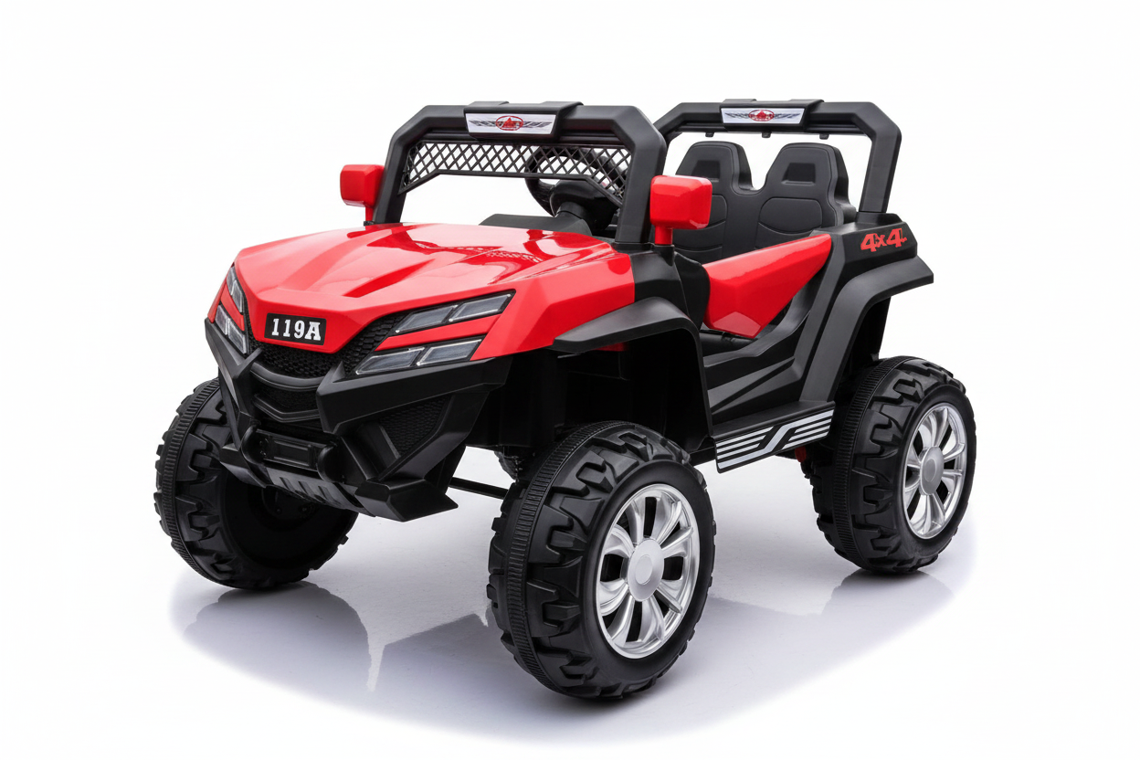 Kids Ride-On Jeep - Red Hero White Background