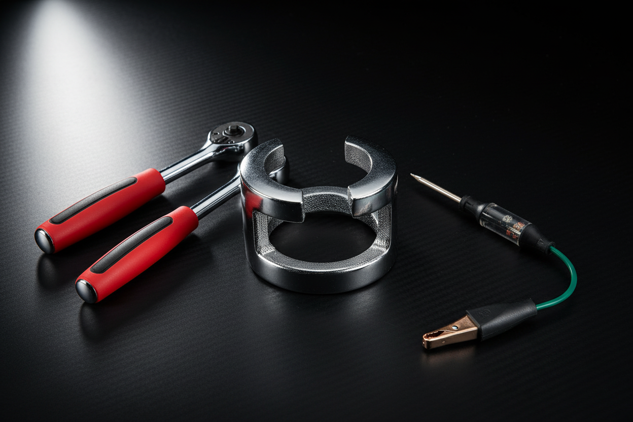 121-Piece CR-V Tool Set - Oil Filter Wrench Auto Tester Close-up