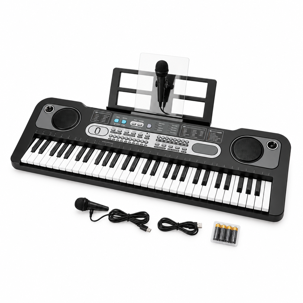 Mic te music stand naal keyboard