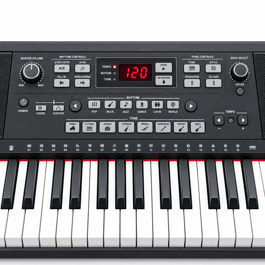Piano Display Controls Close-up